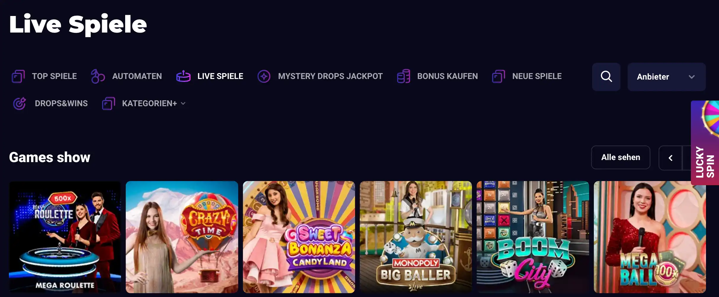 Lucky7even Casino Live-Dealern